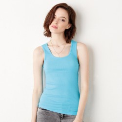 Plain tank top 2x1 rib Bella 195 GSM